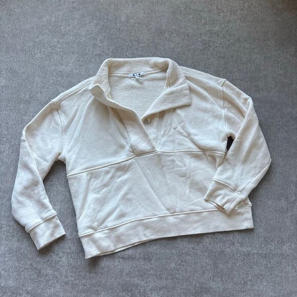 Anthropologie Sweaters - Cream Collar Cotton Sweater